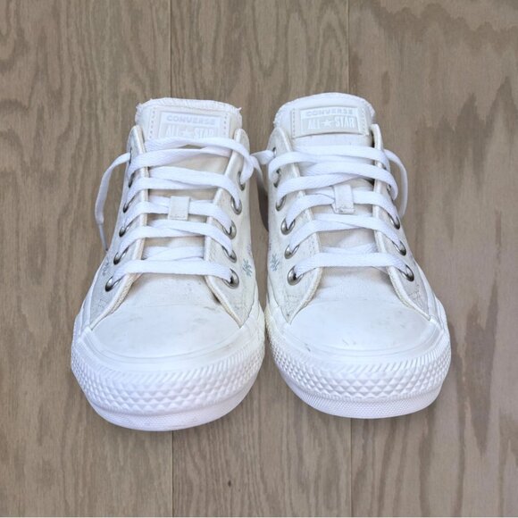 Converse Chuck Taylor All Star Low Top White Floral Embroidered Sneakers 8 - Picture 12 of 12